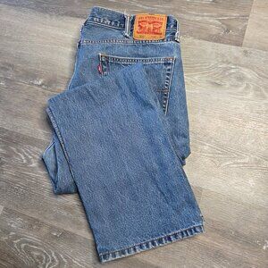 Levi’s 505 Regular Fit Jeans Men’s W40 L30 Light Blue Denim – Classic Straight L